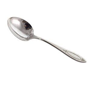 Oneida Silverplate Adam Round Sugar Spoon 6" art deco 1917 serving spoon
